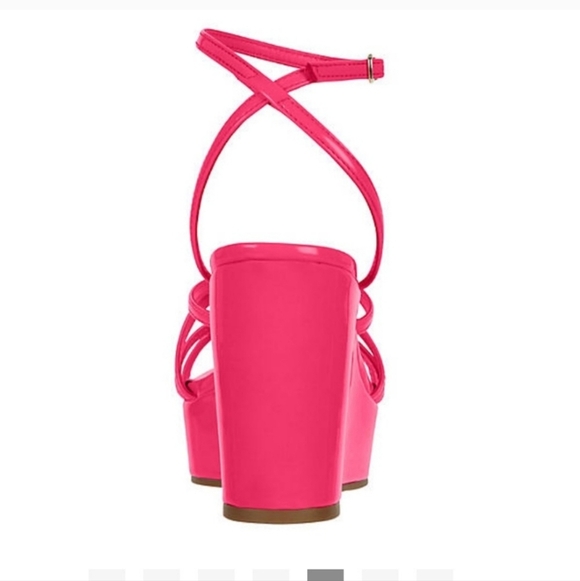 NWT Madden Girl Women's MYA Wedge Sandal NEON PINK SIZE 10 - Picture 6 of 8